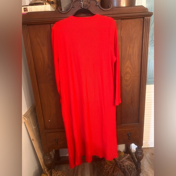 Jason Wu size large women’s Vibrant Red Long Cardigan - Picture 4 of 5
